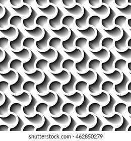 Seamless abstract geometric pattern, prame border futuristic wallpaper, 3d grey tile surface.