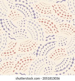 Seamless abstract geometric pattern of random arcuate stripes.
