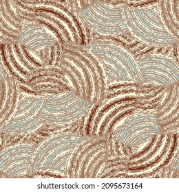 Seamless abstract geometric pattern of random arcuate stripes.
