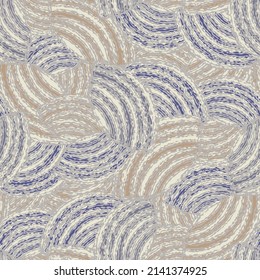 Seamless abstract geometric pattern of random arcuate stripes.
