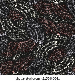 Seamless abstract geometric pattern of random arcuate stripes and strokes.
