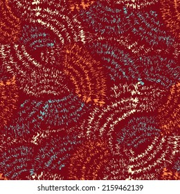 Seamless abstract geometric pattern of random arcuate stripes and strokes.
