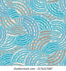 Seamless abstract geometric pattern of random arcuate stripes and strokes.
