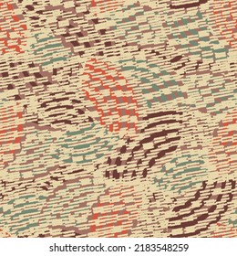 Seamless abstract geometric pattern of random arcuate stripes and strokes.
