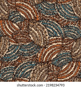 Patrón geométrico abstracto de rayas de arcuato aleatorio sin inconveniente.
