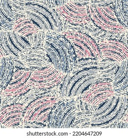Seamless abstract geometric pattern of random arcuate stripes.
