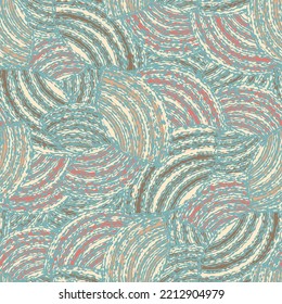Seamless abstract geometric pattern of random arcuate stripes.
