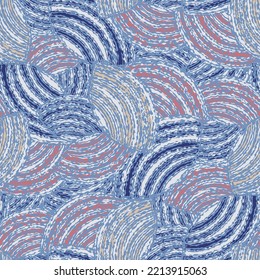 Seamless abstract geometric pattern of random arcuate stripes.
