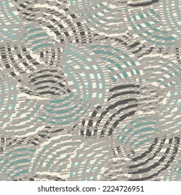Seamless abstract geometric pattern of random arcuate stripes and strokes.