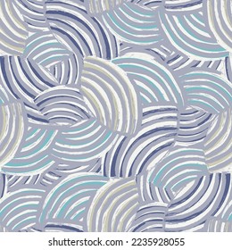 Seamless abstract geometric pattern of random arcuate stripes.
