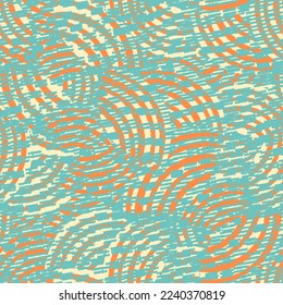 Seamless abstract geometric pattern of random arcuate stripes and strokes.
