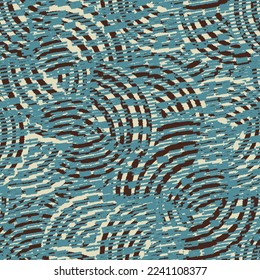 Seamless abstract geometric pattern of random arcuate stripes and strokes.
