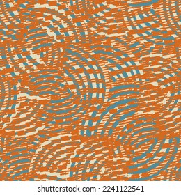 Seamless abstract geometric pattern of random arcuate stripes and strokes.
