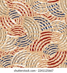 Nahtlose abstrakte geometrische Muster von zufälligen Streifen und Schlaganfällen.
