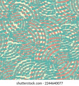Seamless abstract geometric pattern of random arcuate stripes and strokes.
