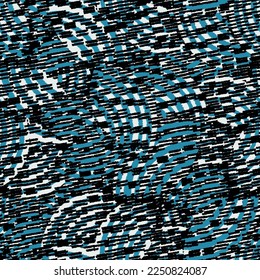 Seamless abstract geometric pattern of random arcuate stripes and strokes.
