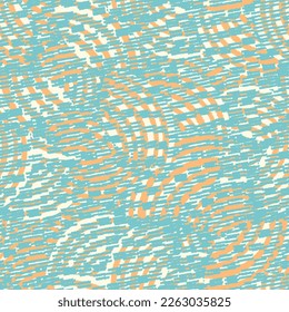 Seamless abstract geometric pattern of random arcuate stripes and strokes.
