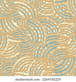 Seamless abstract geometric pattern of random arcuate stripes and strokes.
