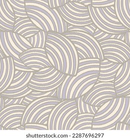 Seamless abstract geometric pattern of random arcuate stripes.

