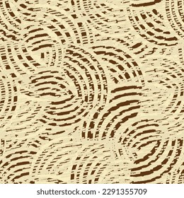 Seamless abstract geometric pattern of random arcuate stripes and strokes.