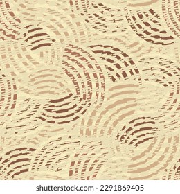 Seamless abstract geometric pattern of random arcuate stripes and strokes.
