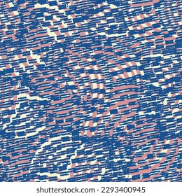 Seamless abstract geometric pattern of random arcuate stripes and strokes.
