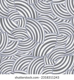 Seamless abstract geometric pattern of random arcuate stripes.
