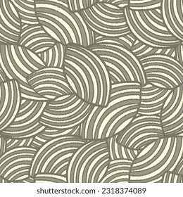 Seamless abstract geometric pattern of random arcuate stripes.
