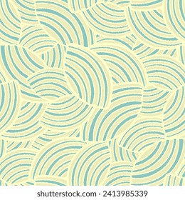 Seamless abstract geometric pattern of random arcuate stripes.
