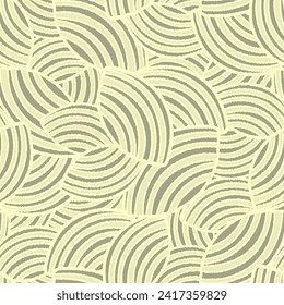 Seamless abstract geometric pattern of random arcuate stripes.
