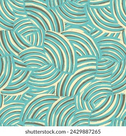 Seamless abstract geometric pattern of random arcuate stripes.
