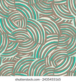 Seamless abstract geometric pattern of random arcuate stripes.
