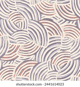 Seamless abstract geometric pattern of random arcuate stripes.
