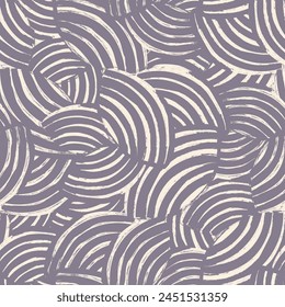 Seamless abstract geometric pattern of random arcuate stripes.
