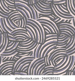 Patrón geométrico abstracto sin fisuras de rayas arqueadas al azar.

