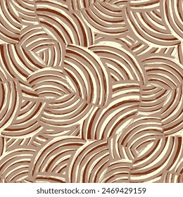 Seamless abstract geometric pattern of random arcuate stripes.
