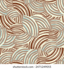 Seamless abstract geometric pattern of random arcuate stripes.
