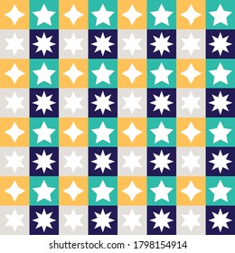 Seamless with abstract geometric pattern repeating background vector.