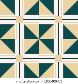 Seamless with abstract geometric pattern repeating background vector.