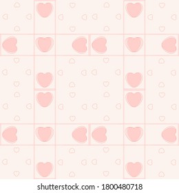 Seamless with abstract geometric pattern repeating background vector.