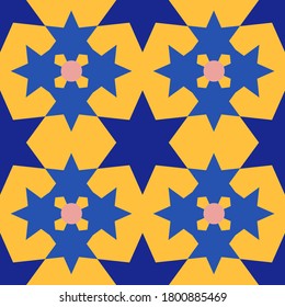 Seamless with abstract geometric pattern repeating background vector.