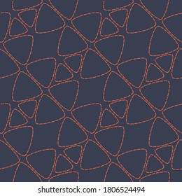 Seamless with abstract geometric pattern repeating background vector.