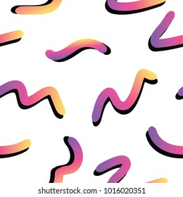 Seamless abstract geometric pattern in retro memphis style