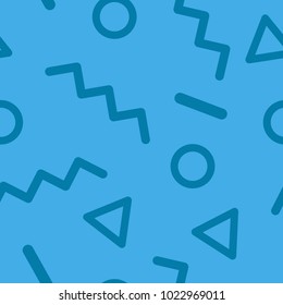 Seamless abstract geometric pattern in retro memphis style