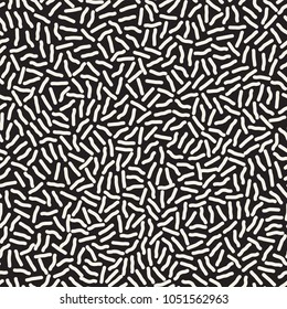 Seamless abstract geometric pattern in retro memphis style. Scatteres shapes vector trendy background.