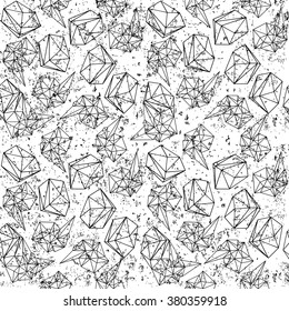 Seamless abstract geometric pattern in retro memphis style, fashion 80-90s. It can be used in printing, website backdrop and fabric design.Seamless background pattern with polygonal form.
