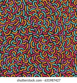 Seamless abstract geometric pattern in retro memphis style, fashion 80-90s. It can be used in printing, website backdrop and fabric design.