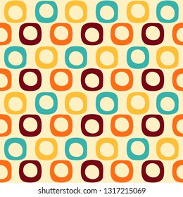 Seamless abstract geometric pattern with rings
