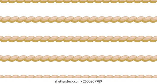 Seamless abstract geometric pattern from ropes. Vector illustration.