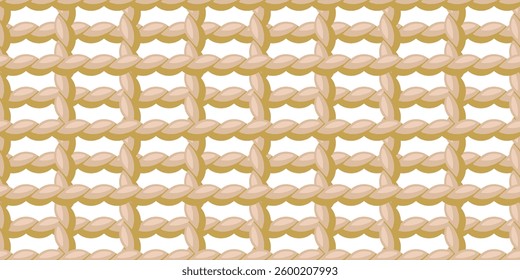Seamless abstract geometric pattern from ropes. Vector illustration.